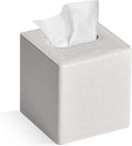 Tissue Box Cover Square PU Leather Facial Tissue Box Holder by GOLRANLYE