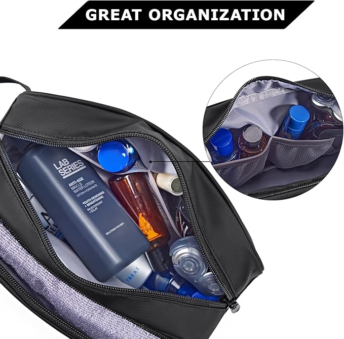 BAGSMART Toiletry Bag for Men, Travel Toiletry Organizer Dopp Kit - Image 2