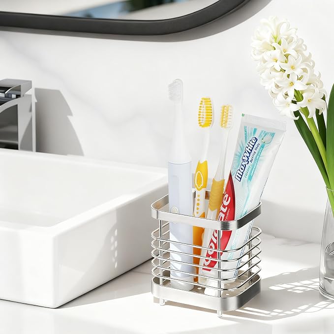 MYITYARD Toothbrush Holder for Bathroom, Stainless Steel Ventilated Electric - Image 6