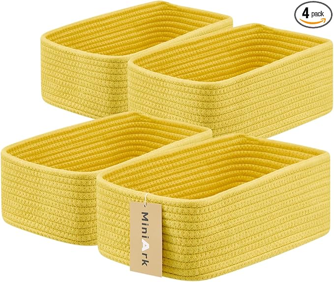 Small Storage Baskets for Organizing | Closet Organizer Bins | Shelf Toy Basket by MiniArkStorageBasketsHome
