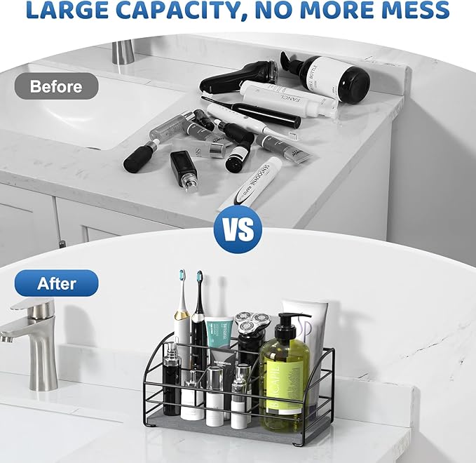 Luxspire Toothbrush Holders, 5 Slots Bathroom Counter Organizer - Image 5