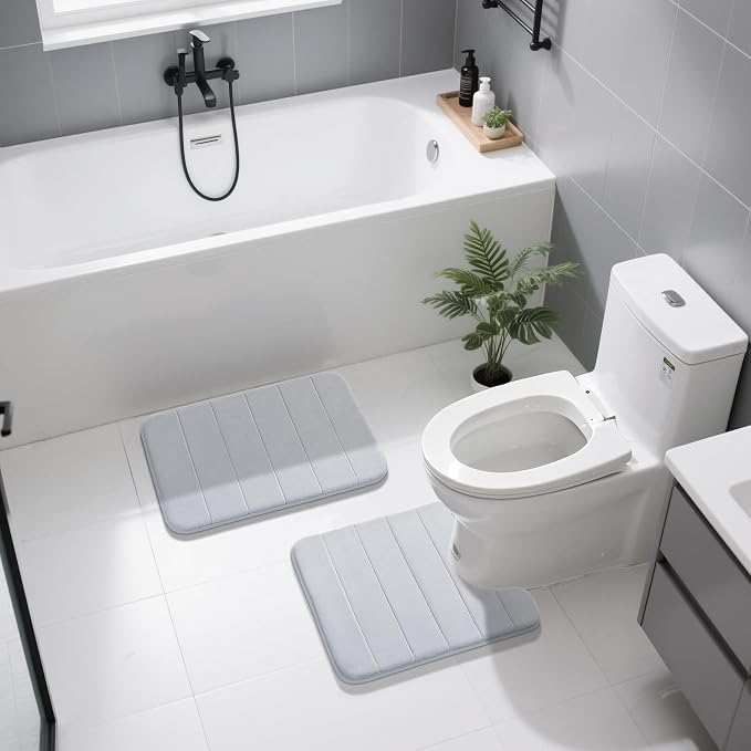 Yimobra U-Shaped Toilet Bath Mat Set 2 Piece - Image 7