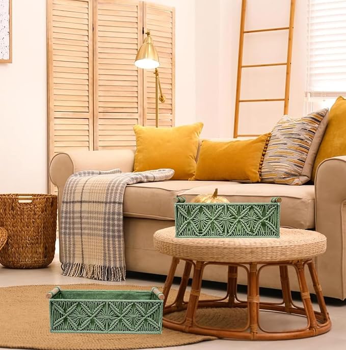 HOSROOME Macrame Boho Decor Baskets - Image 4