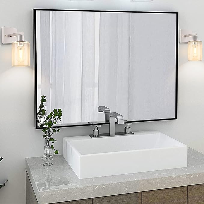 Licperron Wall Sconces Set of Two, Brushed Nickel Modern Wall Sconces Lighting - Image 7