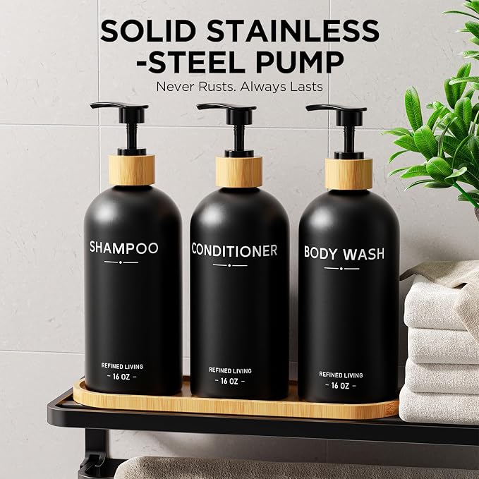 Shampoo and Conditioner Dispenser Set, Shower Soap Dispenser - Image 4