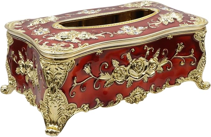 9.45"x5.43"x3.94" Luxurious Rose Tissue Box by TSNAMAY