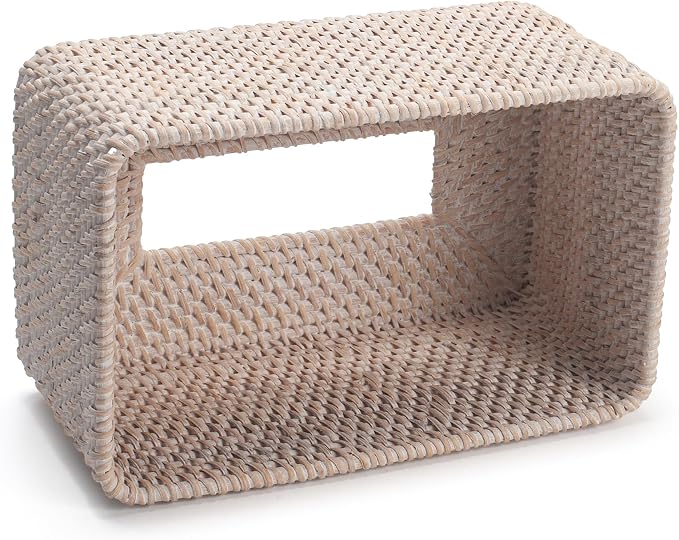 YANGQIHOME Rattan Tissue Box Cover, Rectangle Wicker Tissue Box Holder - Image 7