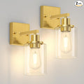 Licperron Gold Wall Sconces Set of 2, Bathroom Sconces Wall Lighting by Licperron