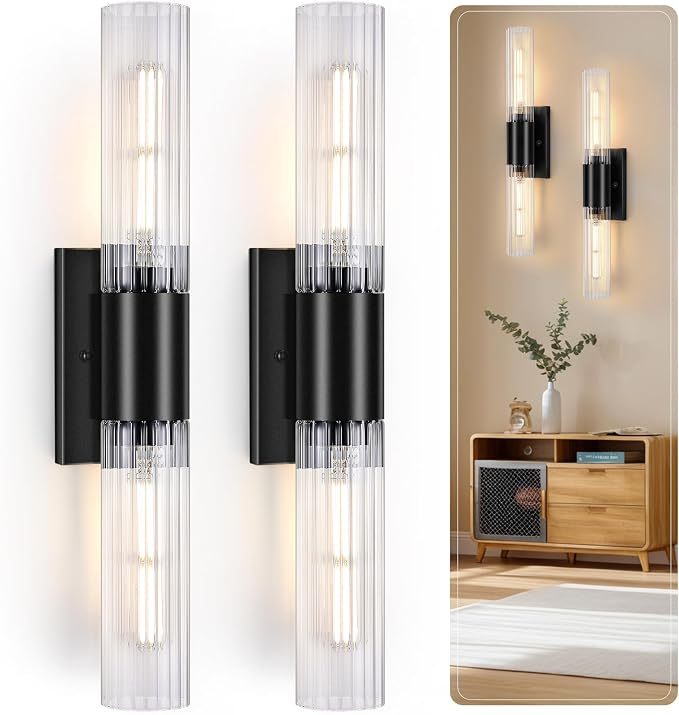 21" Bathroom Vanity Sconces Set of 2, Modern Up Down Wall Decor Set of 2 by XIFEINIU