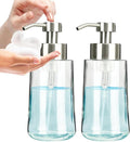 Doiliese Foaming Hand Soap Dispenser Set, 16 oz Large Glass Soap Dispenser by DOILIESE