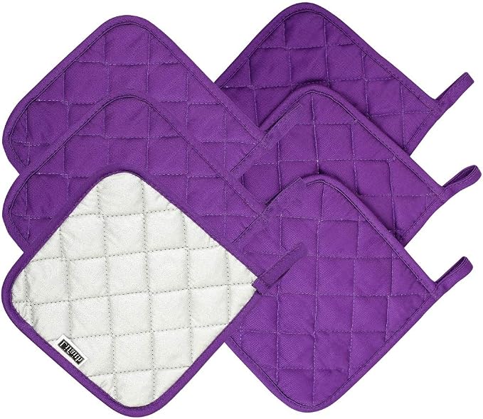 6 Pack Potholders Kitchen Pot Holders Set, Cotton Pot Holders - Image 2