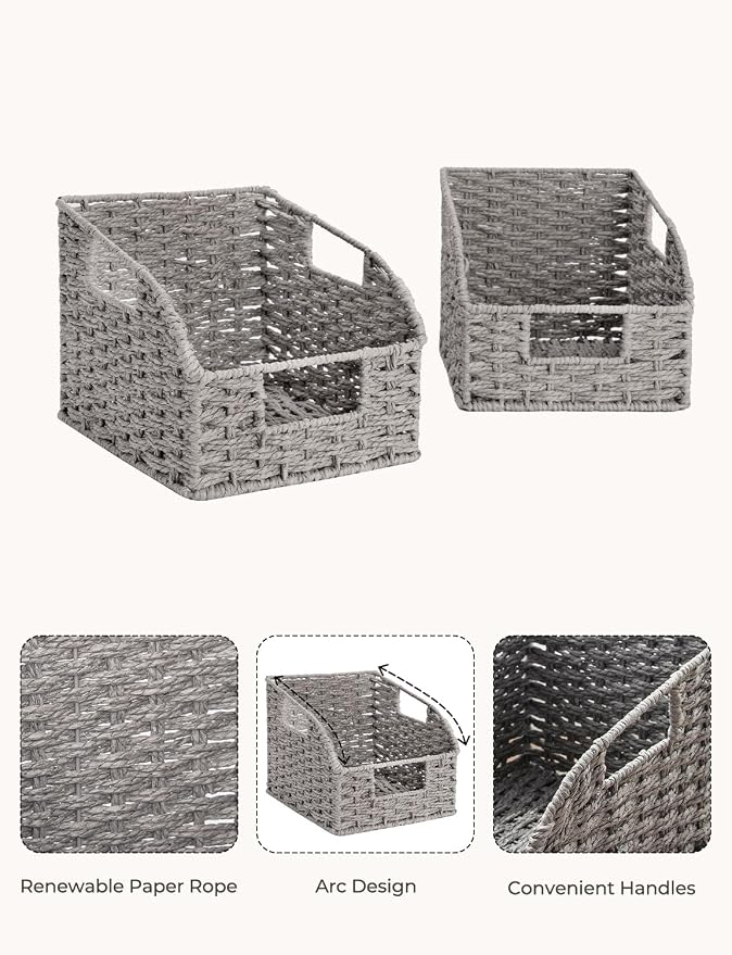 StorageWorks Wicker Baskets for Organizing, Pantry Organizers and Storage - Image 3