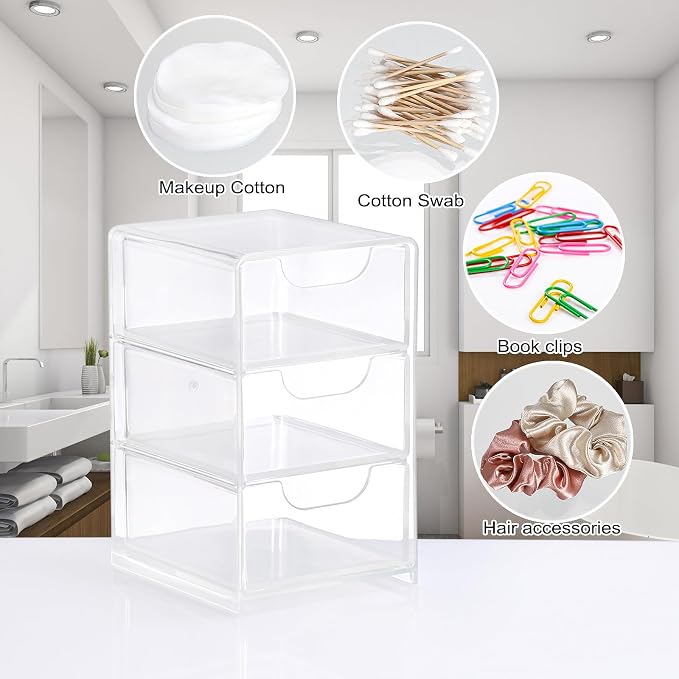 Hipiwe Acrylic Drawer Organizer Qtip Holder - Image 7