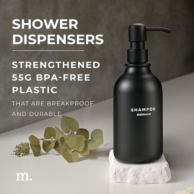 MaisoNovo Refillable Shampoo and Conditioner Bottles - Image 2