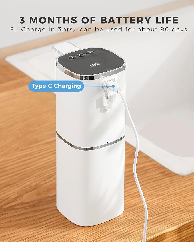 Automatic Liquid Soap Dispenser Touchless, USB Rechargeable, 9-Level Adjustable - Image 4