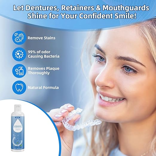BCOM Ultrasonic Retainer Cleaner Solution, Jewelry Cleaner Solution Deep Clean - Image 3