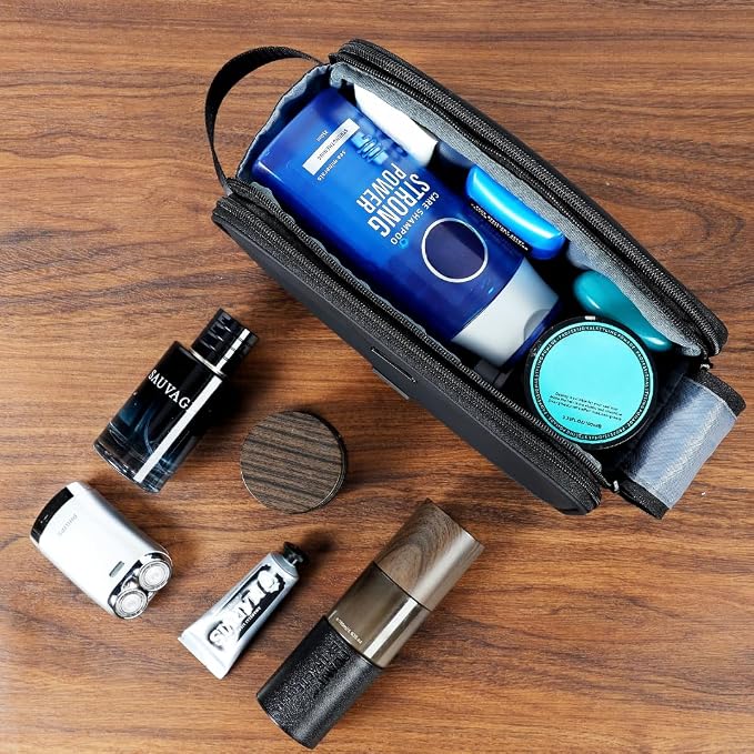 ZEEMO Travel Toiletry Bag for Men, Medium Water-Resistant Double-Sided - Image 6