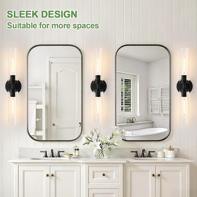 Matte Black Wall Sconces, Bathroom Sconces Wall Lighting - Image 7
