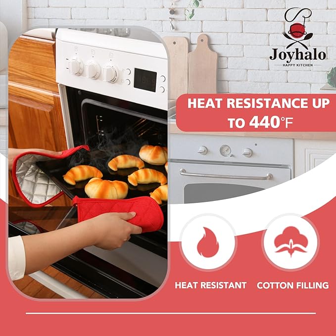 Joyhalo 4 Pack Heat Resistant Pot Holders - Image 3