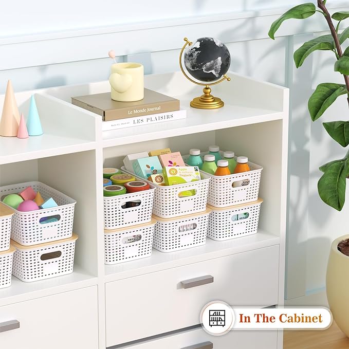 Plastic Storage Baskets With Bamboo Lid - Image 4