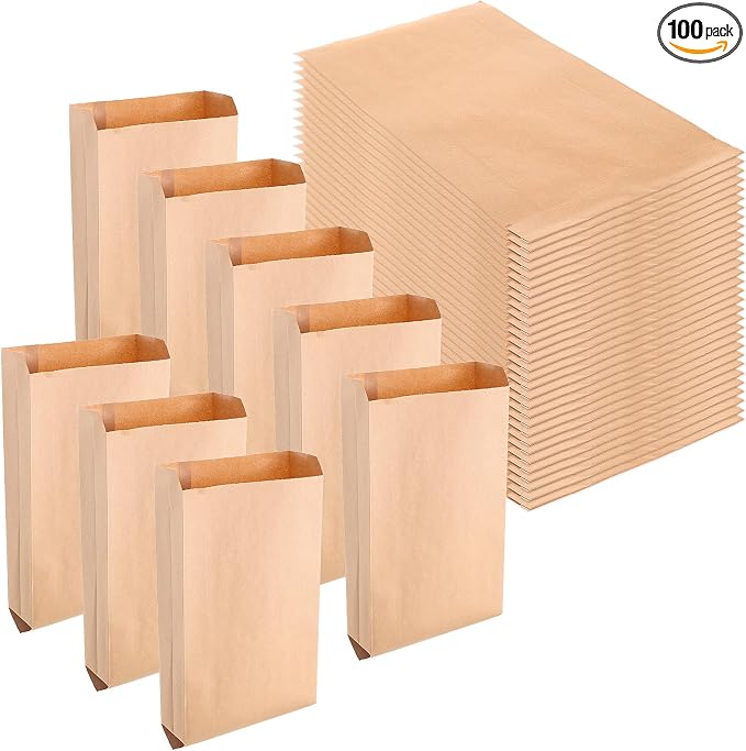 100 PCS Wax Paper Bags, Lawn Bag Brown Paper, Tampon Bags Disposal by Unknown