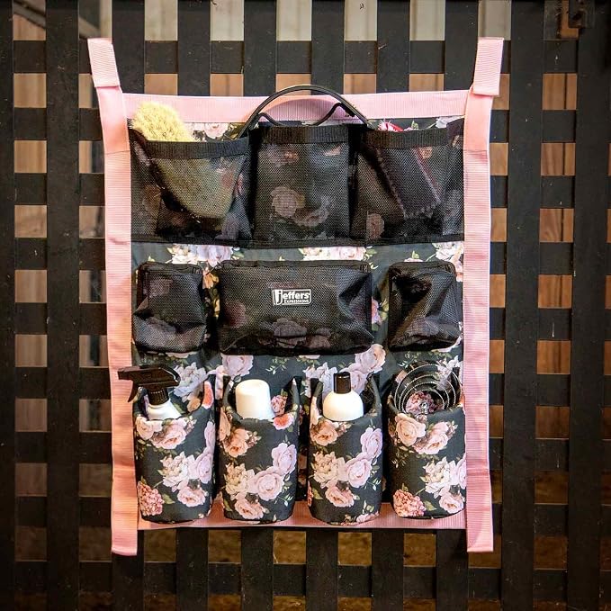 Jeffers Expression Trailer Door Caddy, Rose Garden – Equestrian Tack Organizer by Jeffers