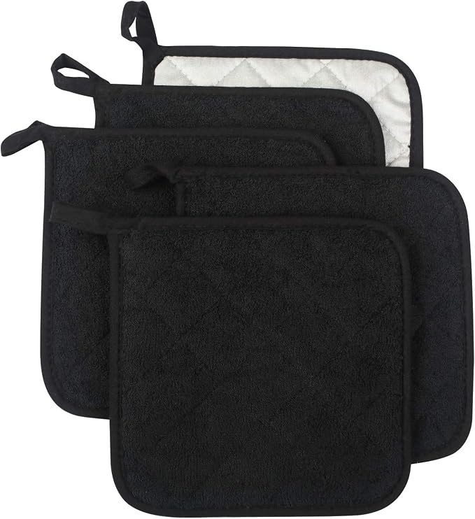 100% Cotton Kitchen Everyday Basic Terry Pot Holder Heat Resistant Coaster by Lifaith