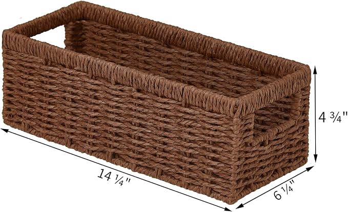 Vagusicc Wicker Storage Basket, Paper Rope Wicker Baskets - Image 2