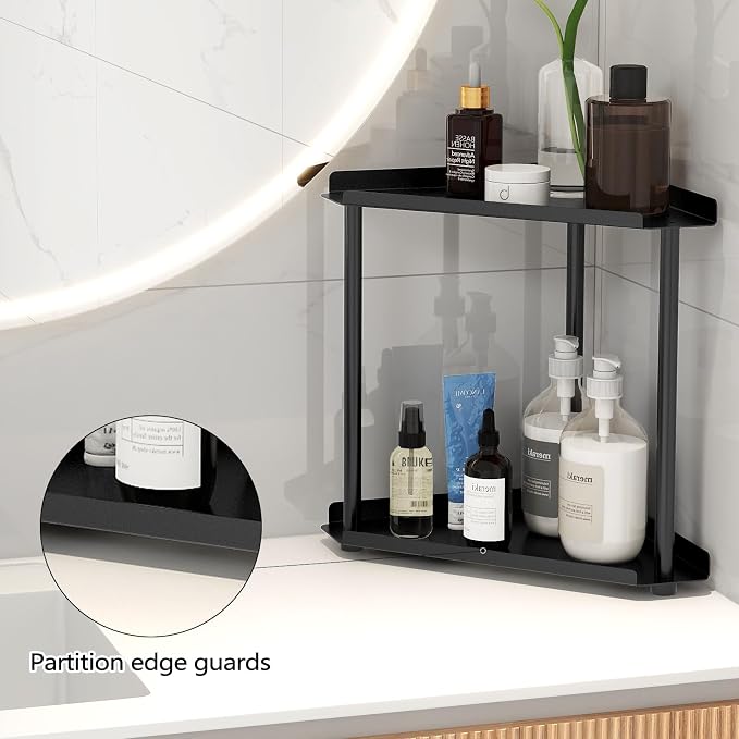 FLE Corner Bathroom Counter Organizer, Bathroom Organizer Countertop, - Image 6