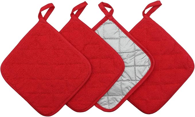 Cotton Pot Holders Cotton Made Machine Washable Heat Resistant Everyday Kitchen by GQZLUCK