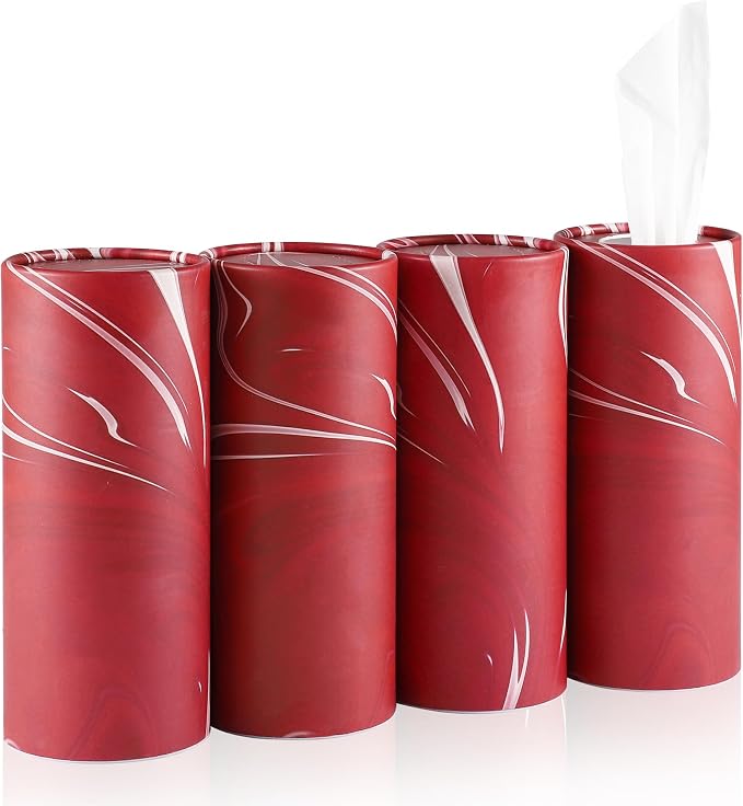 SINGARO Car Tissue Holder, 4 Pack Car Cup Holder Facial Tissues by SINGARO