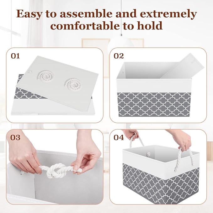 Fab totes Storage Bins, Foldable Storage Baskets - Image 4