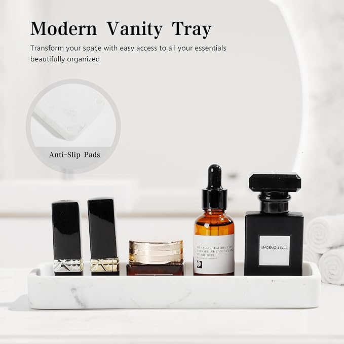 Bathroom Accessories Set, Soap Dispenser, Toothbrush Holder, Qtip Holder Set - Image 5