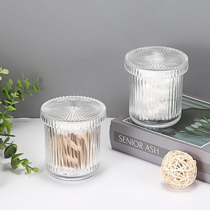 Hipiwe Glass Qtip Holder Dispenser - Image 2