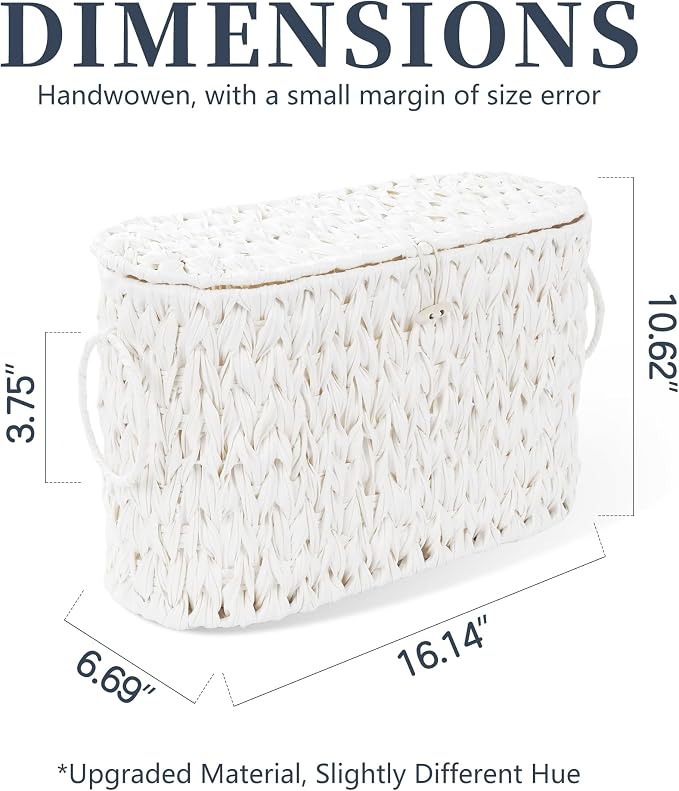 Toilet Paper Basket, Wicker Toilet Paper Storage - Image 3