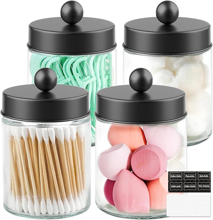4 Pack Glass Apothecary Jars by My%C2%A0life%C2%A0didnt%C2%A0please%C2%A0me%C2%A0so%C2%A0I%C2%A0created%C2%A0my%C2%A0life-%C2%A0Coco%C2%A0ChanelAsaChanelfollowerthesewordshavealwaysinspiredustomoveforwardHelpingeverycustomertocreateabetterlifeisourbeliefandmission