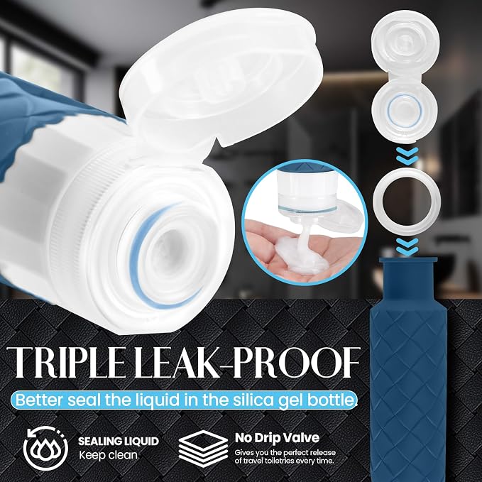 Travel Bottles for Toiletries, TSA Approved Silicone Travel Size Containers for - Image 5