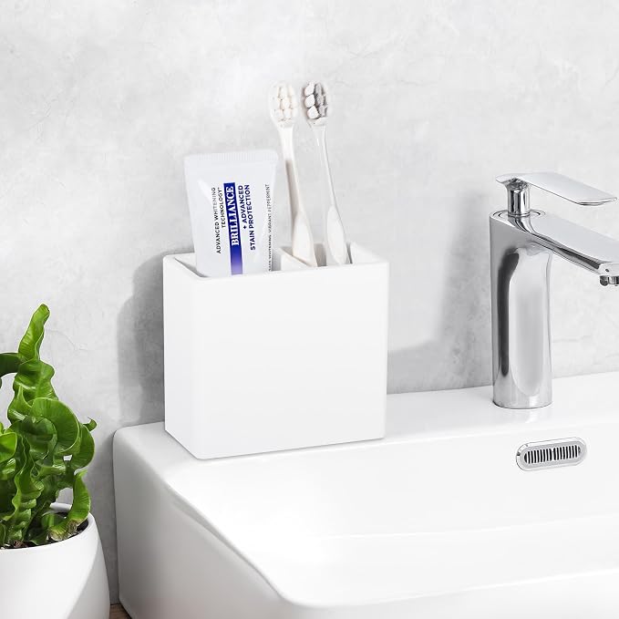 Diatomite Toothbrush Holder 2 Slots Tooth Brush Holder - Image 2