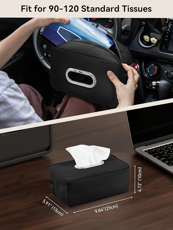 2Pack Multi-Functional Car Tissue Holder - Image 5