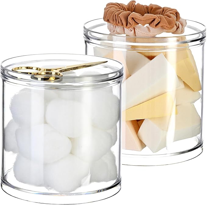 SheeChung 2-Pack Large 20oz Stackable Apothecary Jars - Image 3