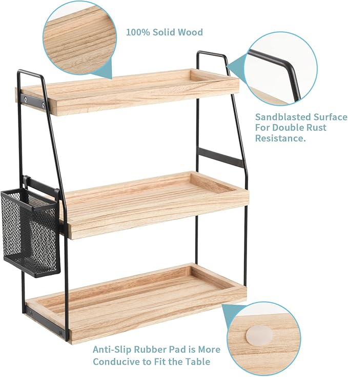 Bathroom Organizer Countertop, 3-Tier Standing Counter Shelf - Image 4