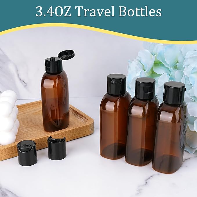 Cosywell Travel Shampoo Bottles 4pcs 3.4oz TSA Approved - Image 3