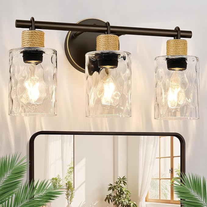 Bathroom Light Fixtures, 3-Light Coastal Vanity Lights by Bathroomlightfixtures