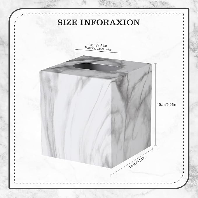 Metal Square Tissue Box lid, Modern Facial Tissue Holder - Image 4