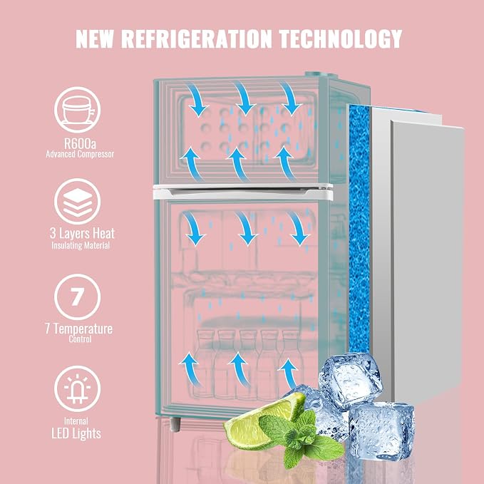WANAI 3.5 Cu.ft Retro Mini Fridge - Image 3