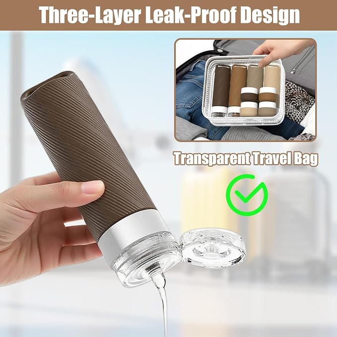 26 Pieces Travel Size Toiletries Bottles Set, Tsa Approved Leakproof Refillable - Image 3