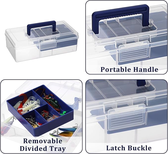 JUXYES Plastic Carry Storage Box - Image 3