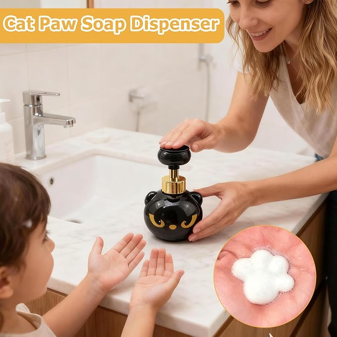 Cute Cat Paw Foam Soap Dispenser, Spooky Cat Lover Gift - Image 5