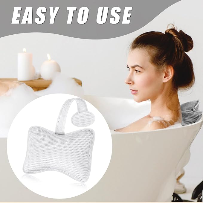 2 Pcs Hot Tub Spa Pillows for Outdoor Indoor Inflatable Bathtub 10.62 x 8.26 - Image 5