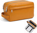MIRASON Travel Toiletry Bag for Men Thickened Leather Travel Bag for Toiletries by MIRASON